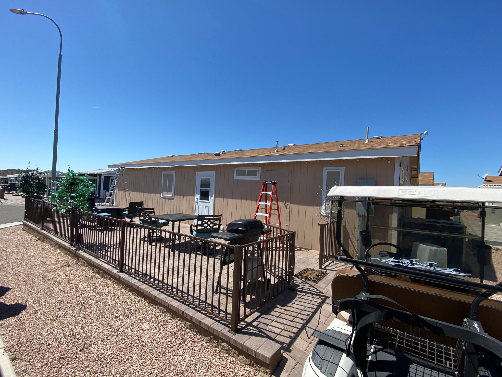 Manufactured home gutter before and after